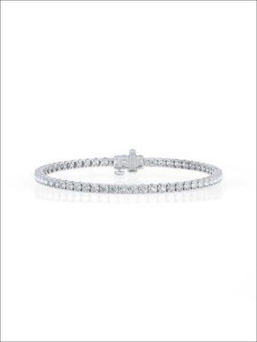 10K Solid Gold Lab Grown Diamond Tennis Bracelet 5 Carat 7"